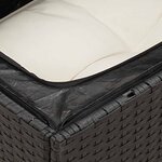 vidaXL Salon de jardin 5 Pièces avec coussins noir résine tressée