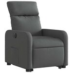 vidaXL Fauteuil inclinable électrique gris foncé tissu