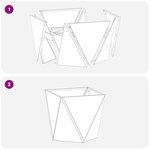 vidaXL Jardinière 2 Pièces Argent 50 x 50 x 50 cm Acier inoxydable