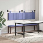 vidaXL Tête de lit suspendue Bleu denim Tissu