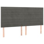vidaXL Cadre de lit avec tête de lit Gris foncé 200x200 cm Velours