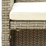 vidaXL Salon de jardin avec coussins 4 Pièces beige résine tressée