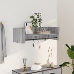vidaXL Étagère murale sonoma gris 100x35x30 5 cm bois ingénierie