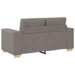 vidaXL Ensemble de Canapés avec coussin 3 Pièces Taupe tissu
