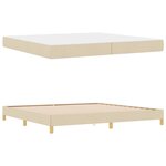 vidaXL Lit à ressorts avec matelas Crème 200 x 200 cm tissu