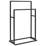 vidaXL Porte-serviettes sur pied Noir 48x24x78 5 cm Fer