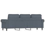 vidaXL Canapé à 3 places Gris foncé 180 cm Velours