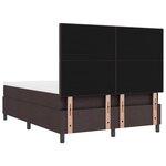 vidaXL Lit à sommier avec matelas et LED gris foncé 160x200 cm tissu