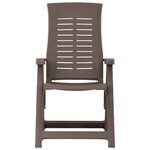 vidaXL Chaises inclinables de jardin lot de 2 Plastique Moka