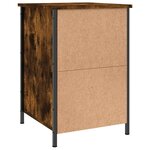 vidaXL Table de chevet chêne fumé 40x42x60 cm bois d'ingénierie