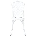 vidaXL Ensemble bistro de jardin 3 Pièces Blanc Aluminium
