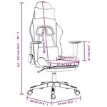 vidaXL Chaise de jeu de massage avec repose-pied Noir et taupe Tissu