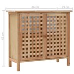 vidaXL Armoire pour lavabo avec miroir Bois de noyer massif