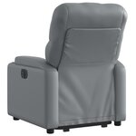 vidaXL Fauteuil inclinable Gris Similicuir