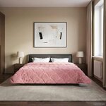 vidaXL Duvet complet toute l'année Matelassé Rose 240 x 260 cm