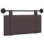 vidaXL Tête de lit suspendue Marron foncé Tissu