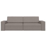 vidaXL Canapé-Lit Taupe 245 x 78 x 77 cm Velours