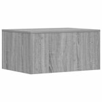 vidaXL Bureau mural Gris Sonoma 60 x 45 x 30 cm Bois d'ingénierie