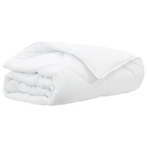 vidaXL Duvet d'été simple Blanc 220 x 135 x 3 cm Polyester