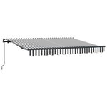 vidaXL Auvent rétractable Anthracite 250 x 200 cm tissu