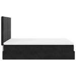 vidaXL Cadre de lit ottoman avec matelas noir 140x190 cm velours
