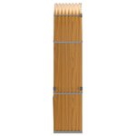 vidaXL Porte-bûches aspect bois 120x45x210 cm acier galvanisé