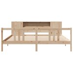 vidaXL Lit bibliothèque sans matelas 200x200 cm bois massif de pin