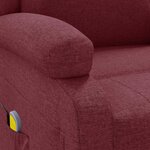 vidaXL Fauteuil de massage Rouge bordeaux Tissu