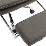 vidaXL Chaise de bureau Gris Tissu