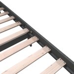 vidaXL Cadre de lit sans matelas gris bois massif 200x200 cm