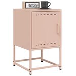 vidaXL Table de chevet rose 36x39x60 5 cm acier