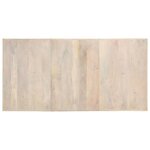 vidaXL Table à dîner 180x90x76 cm Bois de manguier massif blanchi
