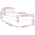 vidaXL Cadre de lit ottoman avec matelas rose 80x200 cm velours