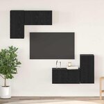 vidaXL Ensemble meuble TV 4 Pièces Chêne noir 60 x 30 x 30 cm