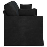 vidaXL Canapé Noir 228 x 78 x 80 cm Velours