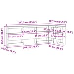 vidaXL Tête de lit de rangement Chêne fumé 90 cm Bois d'ingénierie