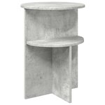 vidaXL Table d'appoint Gris béton Ø 39 5 x 55 cm Bois d'ingénierie