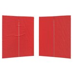 vidaXL Mur de tente de fête 2 pièces 200 x 195 cm Rouge PE et acier