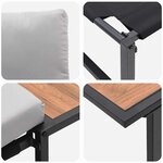 vidaXL Ensemble de salle à manger pour jardin 3 Pièces Gris clair Acier