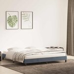 vidaXL Cadre de lit sans matelas gris foncé 180x210 cm velours