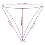 vidaXL Voile de parasol tissu oxford triangulaire 4 5x4 5x4 5 m crème