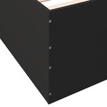 vidaXL Cadre de lit noir 140x200 cm bois d'ingénierie