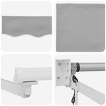 vidaXL Auvent Rétractable Gris clair 500 × 300 cm Tissu et Métal