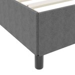 vidaXL Cadre de lit avec matelas Gris clair 120 x 200 cm tissu