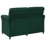 vidaXL Sofa 2 places Vert foncé 138 x 83 x 95 cm Velours
