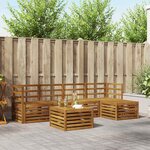 vidaXL Ensemble de canapés d'extérieur 6 Pièces Naturel
