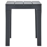 vidaXL Bancs de jardin 2 Pièces Anthracite Plastique