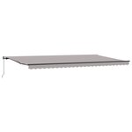 vidaXL Auvent Rétractable Manuel 600x300 cm Gris Clair