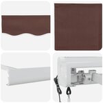 vidaXL Auvent rétractable automatique marron 300x250 cm