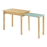Bureau table poste de travail extensible pour enfant 60 x 38 x 51 5 cm vert menthe 03_0009053